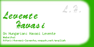 levente havasi business card